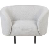 LOEN - Fauteuil - Wit/Zwart - Polyester