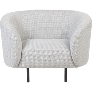 LOEN - Fauteuil - Wit/Zwart - Polyester