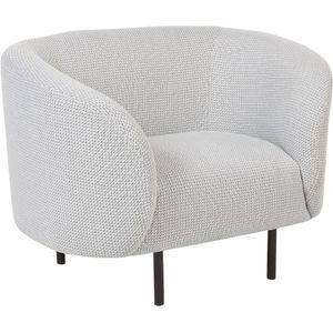 Woonkamerset witte stof zachte stof zwart poten 2-zitsbank fauteuil zetel retro glamour art deco stijl