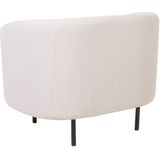 LOEN - Fauteuil - Beige/Zwart - Polyester