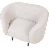 LOEN - Fauteuil - Beige/Zwart - Polyester