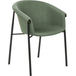 Set van 2 eetkamerstoelen groen gestoffeerd hedendaags modern ontwerp eetkamer zittingen stoelen
