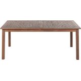 Beliani CESANA  - Tuintafel - Donkerhout - 100 x 180/240 cm - Acaciahout