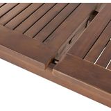 Beliani CESANA - Verlengbare tafel-Donkere houtkleur-Acaciahout