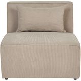 Beliani LEMVIG - Fauteuil - Taupe - Corduroy