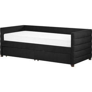 MARRAY - Slaapbank - Zwart - 90 x 200 cm - Fluweel