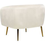 Beliani LACONIA - Fauteuil - Beige - Fluweel