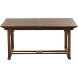 Beliani AMANTEA - Verlengbare tafel-Donkere houtkleur-Acaciahout
