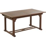 Beliani AMANTEA - Tuintafel - Donkere houtkleur - 90x160/220 cm - Acaciahout