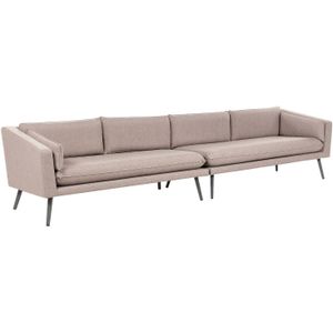 Buitenbank tuinbank beige polyester 4-zits tuin sofa UV-bestendig waterbestendig modern ontwerp