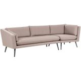 Buitenbank hoekbank beige polyester 3-zits tuin sofa UV-bestendig waterbestendig modern ontwerp