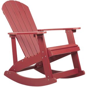 ADIRONDACK - Schommelstoel - Rood - Kunsthout