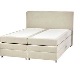 ADMIRAL - Boxspringbed - Beige - 160 x 200 cm - Polyester
