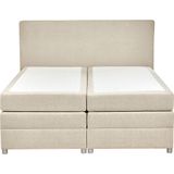 Beliani MINISTER - Boxspringbed - Beige - 180 x 200 cm - Polyester