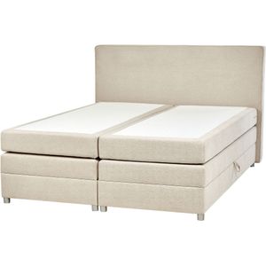 Beliani MINISTER - Boxspringbed - Beige - 180 x 200 cm - Polyester