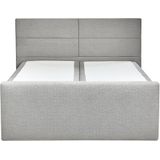 Beliani ARISTOCRAT - Boxspringbed - Lichtgrijs - 160 x 200 cm - Polyester