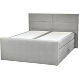 Beliani ARISTOCRAT - Boxspringbed - Lichtgrijs - 160 x 200 cm - Polyester