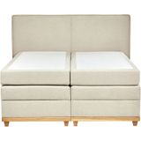 DYNASTY - Boxspringbed - Beige - 160 x 200 cm - Polyester