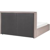 MOISSAC - Bed - Taupe - 160 x 200 cm - Polyester