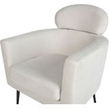 SOBY - Fauteuil - Wit - Polyester