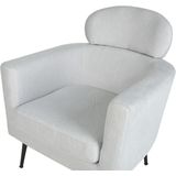 SOBY - Fauteuil - Lichtgrijs - Polyester