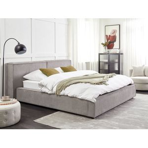 LINARDS - Bed - Grijs - 160 x 200 cm - Polyester