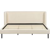 ARETTE - Tweepersoonsbed - Beige - 180 x 200 cm - Fluweel