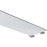 Eettafel zilver gehard glazen blad rond ⌀120 cm 4 persoons capaciteit modern ontwerp