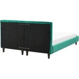 FITOU - Tweepersoonsbed - Groen - 140 x 200 cm - Fluweel