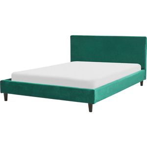 FITOU - Tweepersoonsbed - Groen - 140 x 200 cm - Fluweel