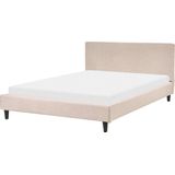 Beliani FITOU  - Tweepersoonsbed - Beige - 140 x 200 cm - Polyester