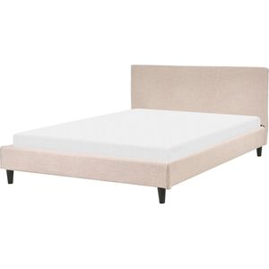 FITOU - Tweepersoonsbed - Zandbeige - 140 x 200 cm - Polyester