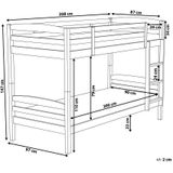 Beliani REGAT - Stapelbed - Donkerbruin - 90 x 200 - Grenenhout