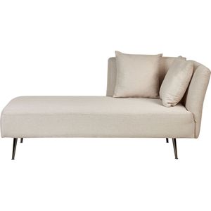 RIOM - Chaise longue - Beige - Rechtszijdig - Stof