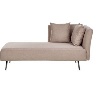 RIOM - Chaise longue - Lichtbruin - Rechtszijdig - Stof