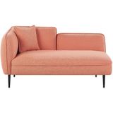 CHEVANNES - Chaise longue - Roze - Linkszijdig - Polyester