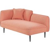 CHEVANNES - Chaise longue - Roze - Linkszijdig - Polyester