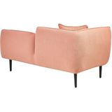 CHEVANNES - Chaise longue - Roze - Linkszijdig - Polyester