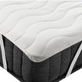 Matrasbeschermer topper wit microvezel 140 x 200 cm waterproof polyester vulling passend gestikt slaapkamer