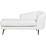 ALLIER - Chaise longue - Off-white - Rechterzijde - Bouclé