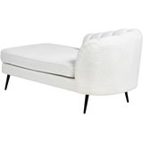 ALLIER - Chaise longue - Off-white - Rechterzijde - Bouclé