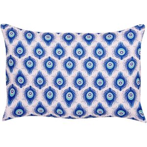 Beliani-CERIANA-Tuinkussen set van 2-Blauw|Roze-40 x 60 cm-Polyester