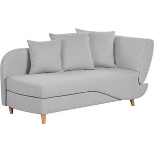 MERI II - Chaise longue - Lichtgrijs - Rechterzijde - Fluweel