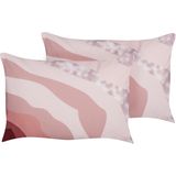 Beliani-CAMPEI-Tuinkussen set van 2-Roze-40 x 60 cm-Polyester