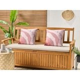 Set van 2 tuinkussens roze polyester abstract patroon 45 x 45 cm modern buiten decoratie waterbestendig