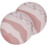 Beliani CAMPEI - Tuinkussen set van 2 - Roze - ⌀ 40 cm - Polyester