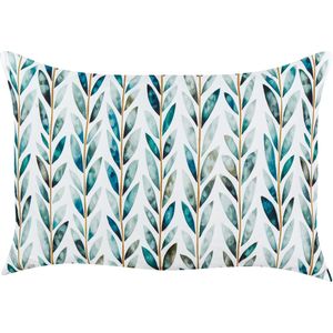 Beliani-LOANO-Tuinkussen set van 2-Wit|Groen-40 x 60 cm-Polyester