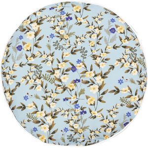 Set van 2 tuinkussens blauw polyester ⌀ 40 cm bloemen blad patroon modern ontwerp sierkussen