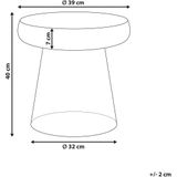 Beliani - CALDERA - Bijzettafel - Grijs - Glas