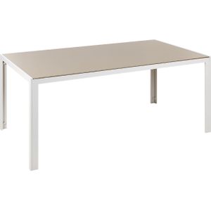 Beliani - CATANIA - Tuintafel - Beige - 160 x 90 cm - Veiligheidsglas